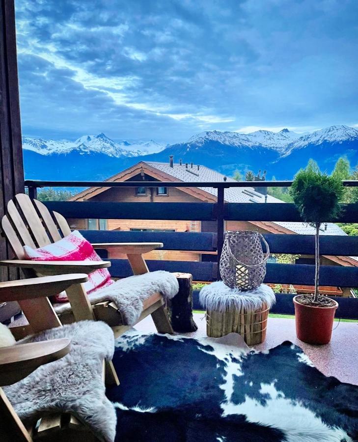 Window On Crans Montana, Appartement Avec Vue Sur Les Alpes Eksteriør billede